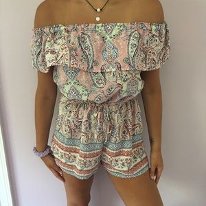 Pink Floral Romper (Large)